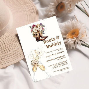 Invitation Elegant Boho Western Cowboy Engagement Party