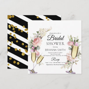 Invitation Elégant bouquet de la Couronne Douche nuptiale Inv