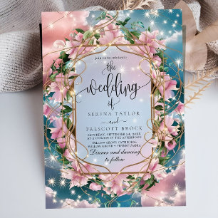 Invitation Élégant bouquet floral Rosy Mariage