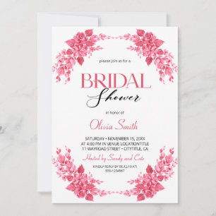 Invitation Élégant Bridal shower floral