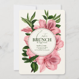 Invitation Elégant Brunch de Pâques & Chasse aux Oeufs Lily I