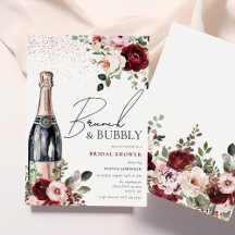 Elégant Brunch Floral et Fête des mariées Bubbly