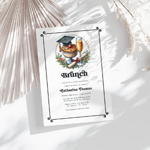 Invitation Élégant brunch rétro pour une fête de remise de di