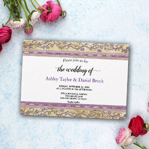 Invitation Elégant Cadre Chic Luxe Script Mariage formel