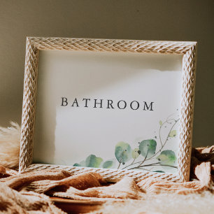 Invitation Élégant cadre verdoyant Mariage Salle de bain Sign