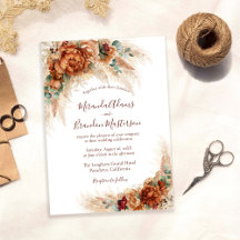 Élégant Calligraphie Romantique Floral Bohème Mari