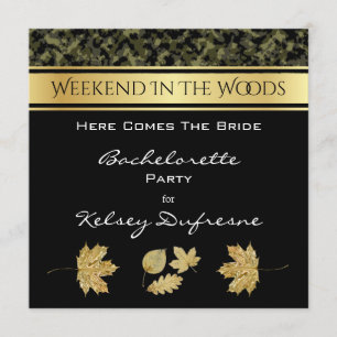 Invitation Élégant Camouflage Bachelorette Week-end Invitatio