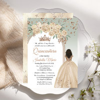 Élégant Champagne | Sage Floral Quinceañera Party