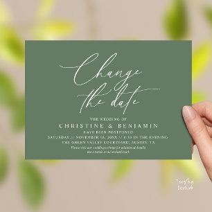 Invitation Élégant Changement de Date Report de Mariage