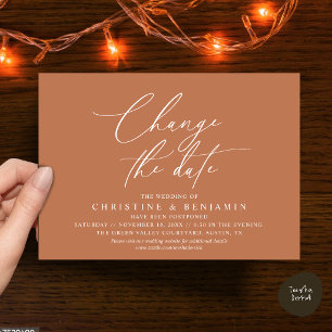 Invitation Élégant Changement de Date Report de Mariage