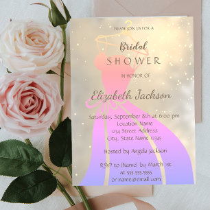 Invitation Élégant Chic Brillant, Robe de Mariée Enterremen