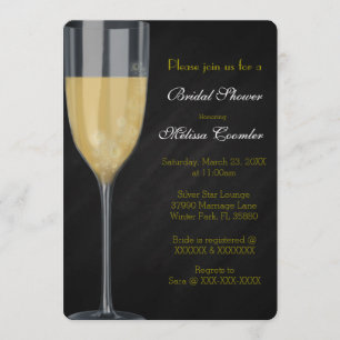 Invitation élégant chic de Fête de la mariée de