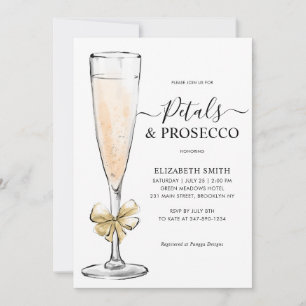 Invitation Élégant Chic Gold Petals Fête des mariées de pours