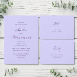 Invitation Elegant Chic Purple Lavender
