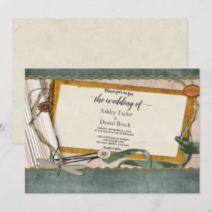 Invitation Élégant chic Vintage Ornate Classic encadré Mariag
