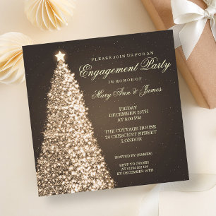 Invitation Elegant Christma Party Gold