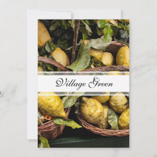 Invitation Élégant citron italien dans une corbeille