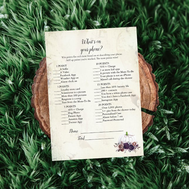 Invitation Élégant Citrouille blanc sur votre téléphone (Créateur téléchargé)