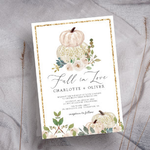 Invitation Élégant Citrouille floral lunaire Mariage d'automn