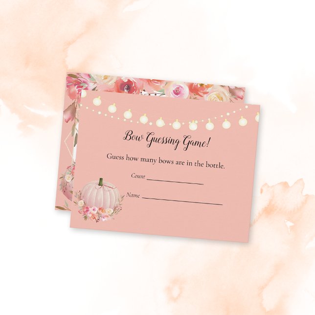Invitation Élégant Citrouille Guesser Jeu Baby shower (Créateur téléchargé)