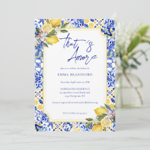 Invitation Elegant Citrus That's Amore Baby Shower de Mariage