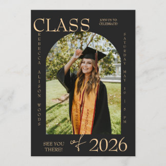 Invitation Elegant Class of 2026 Graduation Invite