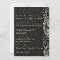 Élégant classique Lacy Paisley Floral Mariage indi