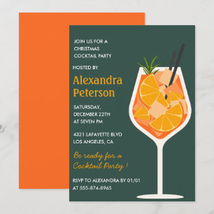 Invitation Élégant cocktail de Noël moderne pour une soirée c