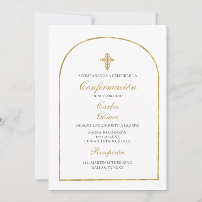 Invitation Elegant Confirmation  (Devant)