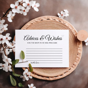Invitation Elégant conseil minimal et Fête des mariées WIshes