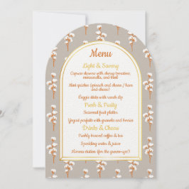 Invitation Elégant coton Floral Arch Menu Baby shower