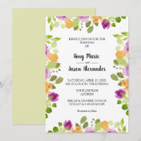 Elégant couleur violet Mariage floral