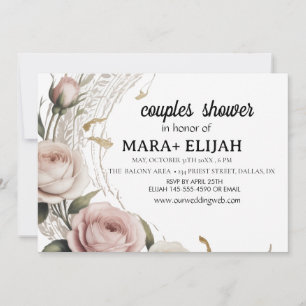 Invitation Elégant Couples Douche