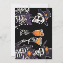 Elégant crâne floral Adulte Halloween Party Invita