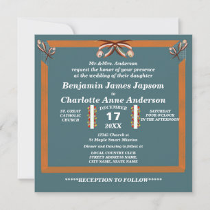 Invitation Élégant Cravate simple Bow Mariage Customisé