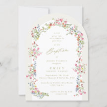 élégant dainty floral été arche baptême