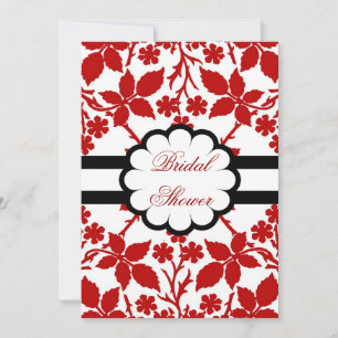 Invitation élégant damask vintage fleuri nuptiale douche invi
