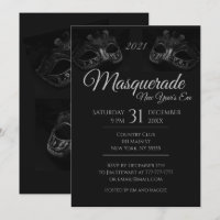 Élégant Dans Black Masquerade Party
