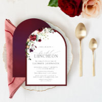 Élégant déjeuner nuptial Floral Bourgogne