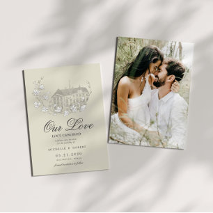 Invitation Elégant Destination Floral Photo Enregistrer La Da