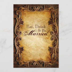 Invitation Élégant dîner de la répétition de mariage vintage