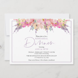 Invitation Élégant dîner de répétition florale Mariage Floral