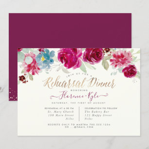 Invitation Élégant Dîner de répétition Monnaie Berries