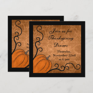 Invitation Élégant dîner Thanksgiving