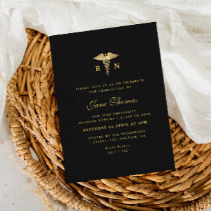 Invitation Élégant diplôme d'école de soins infirmiers