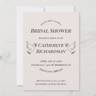Invitation Elegant Dove Bridal Show