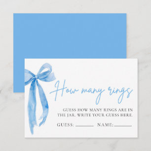 Invitation Elegant Dusty Blue Bow Devine Combien De Bagues Je