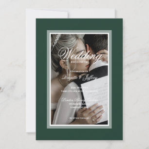 Invitation Élégant Emerald Green Wedding Enregistrer La Date