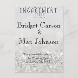 Invitation Elegant Engagement Party//Argent