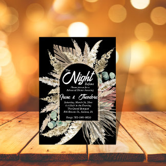 Invitation élégant et moderne en terre cuite boho Dîner de ré